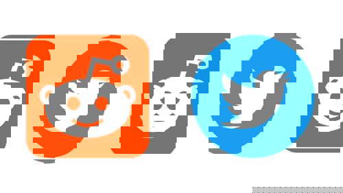 Reddit and Twitter icons